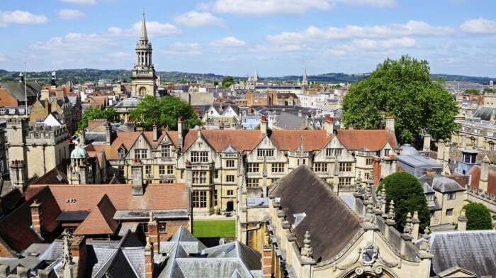 City rooftops, Oxford.